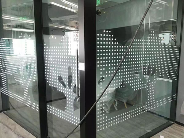 北京玻璃贴膜 磨砂膜UV印白色